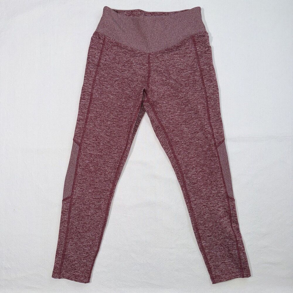 Pink Victoria's Secret Cozy Leggings High Rise Womens Medium Burgandi